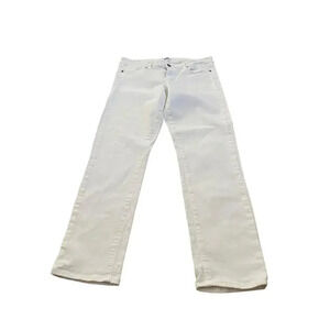 Paige White High-Waist Straight-Leg Stretch Jeans Size 31